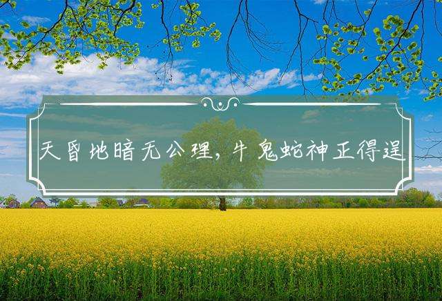 天昏地暗无公理,牛鬼蛇神正得逞打一最佳准确生肖,精选词语解释释义